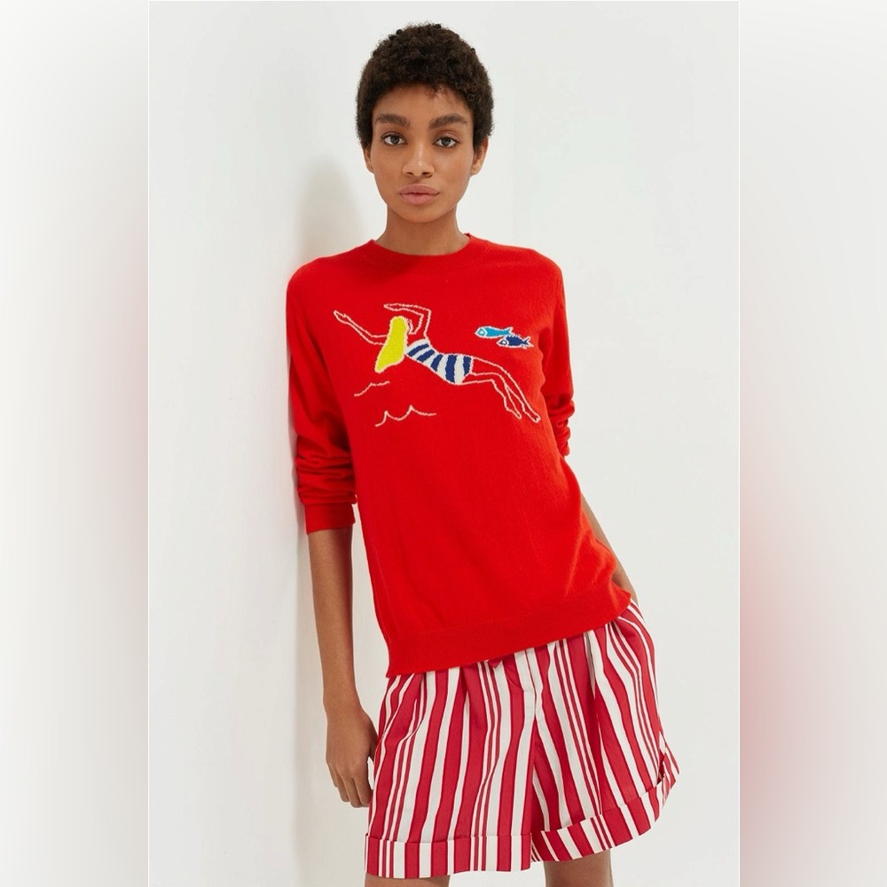 CHINTI & PARKER French Swimmer & Fish Cashmere
Sweater